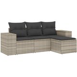  4-dijelni set vrtnih sofa s jastucima svijetlosivi poliratan | shoptok.hr