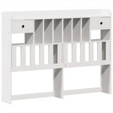 vidaXL Knjižna postelja brez ležišča bela 140x190 cm trdna borovina | Shoptok.si