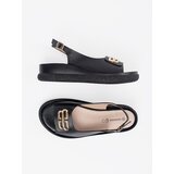 GOODIN Flat sandals black with decoration | shoptok.hr