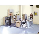 eurokraft pro ANNY - Pisarniški regal, 5 polic, VxŠxG 2156 x 800 x 400 mm, imitacija javorja | Shoptok.si