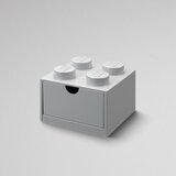 Lego Siva škatla za pisalno mizo s predalom za kocke , 15,8 x 11,3 cm | Shoptok.si