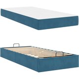 vidaXL Krevetna konstrukcija s madracem Plava 80 x 200 cm Baršun | shoptok.hr