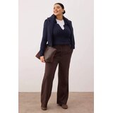 Trendyol Ženske pantalone Tbbaw26Ar00000, Smeđe Cene