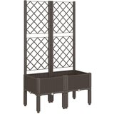 Maison Chic Cvetlično korito - Cvetlični Lonec z oporno mrežo rjavo 80x40x142 cm PP, (21788578) Cene