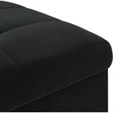  Otoman za pohranu s jastukom Crna 40 x 40 x 45 cm Baršun - Crna 40 cm Baršun | shoptok.hr