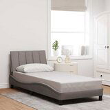 vidaXL posteljni okvir brez vzmetnice Taupe 90x200 cm Tkanina Cene