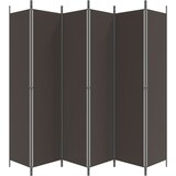 Sobna pregrada s 6 panela smeđa 300x220 cm od tkanine | shoptok.hr