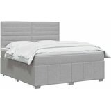  LED okvir za krevet s madracem Svjetlosiva 160 x 200 cm Tkanina - Svjetlosiva 160 x 200 cm Dizajn linija | shoptok.hr