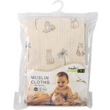 Bubaba by FreeON tetra krpice muslin 4/1, 40 x 40 cm green/beige | Shoptok.si