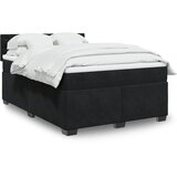 Krevet s oprugama i madracem crni 140 x 190 cm baršunasti | Eponuda.com