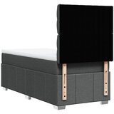  Okvir kreveta s oprugama i madrac tamnosivi 80x200cm od tkanine | shoptok.hr