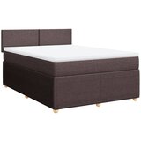 vidaXL Krevet s oprugama i madracem tamnosmeđi 160x200 cm tkanina | shoptok.hr