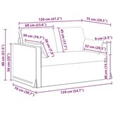 SOFA Svijetlo siva 138 x 78 x 80 cm Metal | shoptok.hr