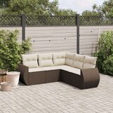 vidaXL 5-dijelni set vrtnih sofa s jastucima poliratan smeđi | shoptok.hr