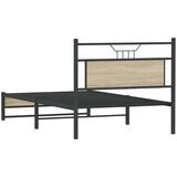 vidaXL Posteljni okvir brez vzmetnice hrast 100x190 cm inženirski les | Shoptok.si