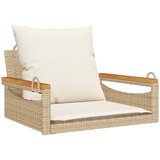  The Living Store Gugalna klop z blazinami bež 63x62x40 cm poli ratan - Gugalna Klop, (21495189) | Shoptok.si