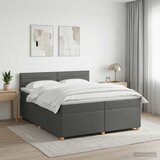  Boxspring krevet s madracem Tamnosiva 200 x 200 cm Tkanina | shoptok.hr