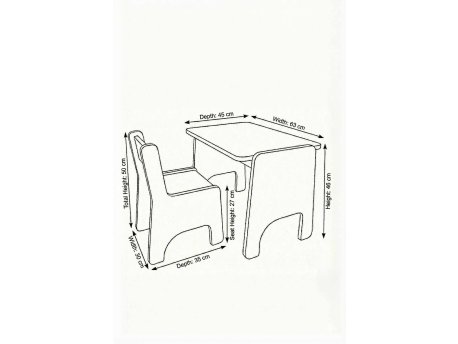 Hanah home Dečji stočić Artmtktbchrset Blue | Eponuda.com
