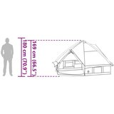  Teepee šator s krovom Plava i siva 490 x 410 x 210 cm | shoptok.hr