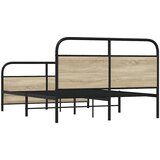 Metalni okvir kreveta bez madraca boja hrasta sonome 137x190 cm | shoptok.hr