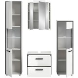 MID.YOU Kopalnica Kojak, Bela, Antracit, Osvetlitev, 4-Delna | Shoptok.si