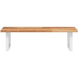  Zidna polica za umivaonik od čelika i masivnog bagremovog drva Smeđa 80 x 50 x 2 cm | shoptok.hr