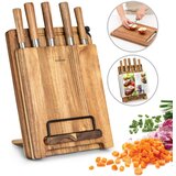 Klarstein Komaki set noževa 8 komada 5 noževa 3 daske za rezanje Držač oštrila za noževe | shoptok.hr