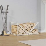 vidaXL stojalo za drva belo 70x43x34,5 cm hladno valjano jeklo Cene