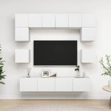  8-dijelni set TV ormarića bijeli od konstruiranog drva Cijene