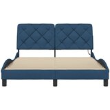  Okvir kreveta s LED-om bez madraca Plavi 140x190 cm Tkanina | Eponuda.com
