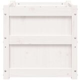  Vrtno cvetlično korito belo 50x50x50 cm trdna borovina | Shoptok.si