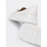 Shelvt White loafers with a decorative gold element. | shoptok.hr