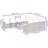  11-dijelni set vrtnih sofa od poliratana s jastucima sivi | shoptok.hr