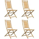  Sklopive vrtne stolice 4 kom 46 x 66 x 99 cm od bambusa | shoptok.hr