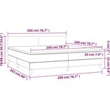 Krevet s oprugama i madracem crni 200x200 cm od tkanine | shoptok.hr