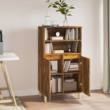  Visoka komoda dimljenog hrasta 60x36x110 cm konstruiranog drva | shoptok.hr