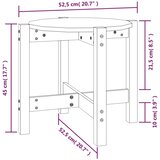  Stolić za kavu bijeli Ø 52,5x45 cm od masivne borovine | shoptok.hr