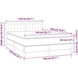  box spring s madracem LED krem 140x190 cm od tkanine | shoptok.hr