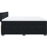 vidaXL Box spring postelja z vzmetnico črna 180x200 cm žamet | Shoptok.si