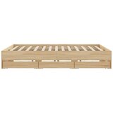  Okvir za krevet s ladicama boja hrasta 160x200 cm drveni Smeđa 160 x 200 cm | shoptok.hr