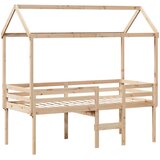  Visoki krevet s krovom 90 x 200 cm od masivne borovine | shoptok.hr