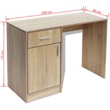  Radni stol s ladicom i ormarićem boja hrasta 100 x 40 x 73 cm | Eponuda.com