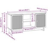 TV ormar 102 x 34,5 x 50 cm Bijela Konstruirano drvo | shoptok.hr