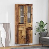 vidaXL Visok predalnik Star les 69,5 x 34 x 180 cm Konstruiran les | Shoptok.si
