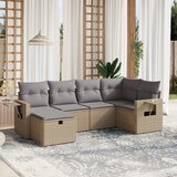 vidaXL 6-dijelni set vrtnih sofa s jastucima bež od poliratana | shoptok.hr