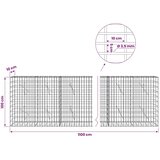  Gabion s žicom debljine 3 5 mm i mrežom 5x10 cm 1100x10x100 cm - 10 cm 100 cm 1100 cm | shoptok.hr
