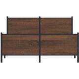  Metalni okvir kreveta bez madraca smeđa boja hrasta 140x200 cm | shoptok.hr