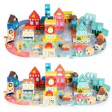ECO TOYS EcoToys drveni set kockica 88 komada šareni grad | shoptok.hr