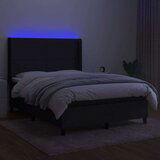  Box spring s madracem LED crni 140x200 cm od tkanine | shoptok.hr