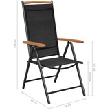  5-dijelni vrtni blagovaonski set aluminijski crni | shoptok.hr